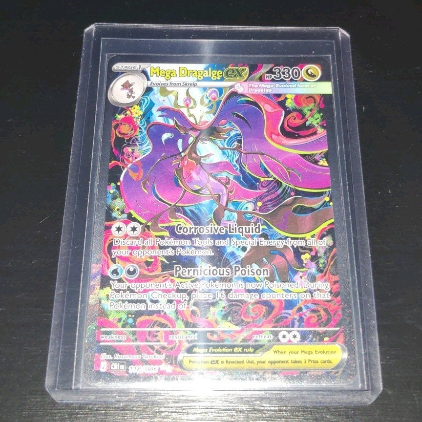 Pokemon Mega Dragalge ex cri 118, Ophalen, Nieuw, Losse kaart, Foil