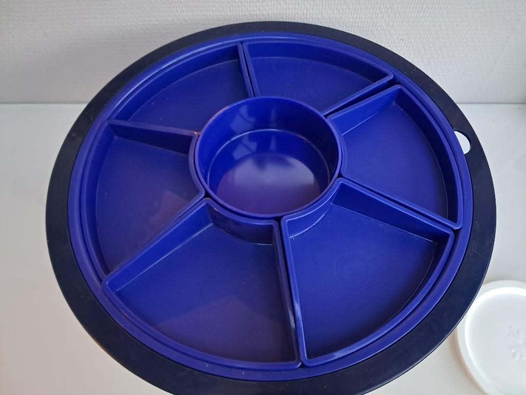 Tupperware hapjesschaal vakkenschaal prelude Preludio, Ophalen of Verzenden, Blauw, Overige typen
