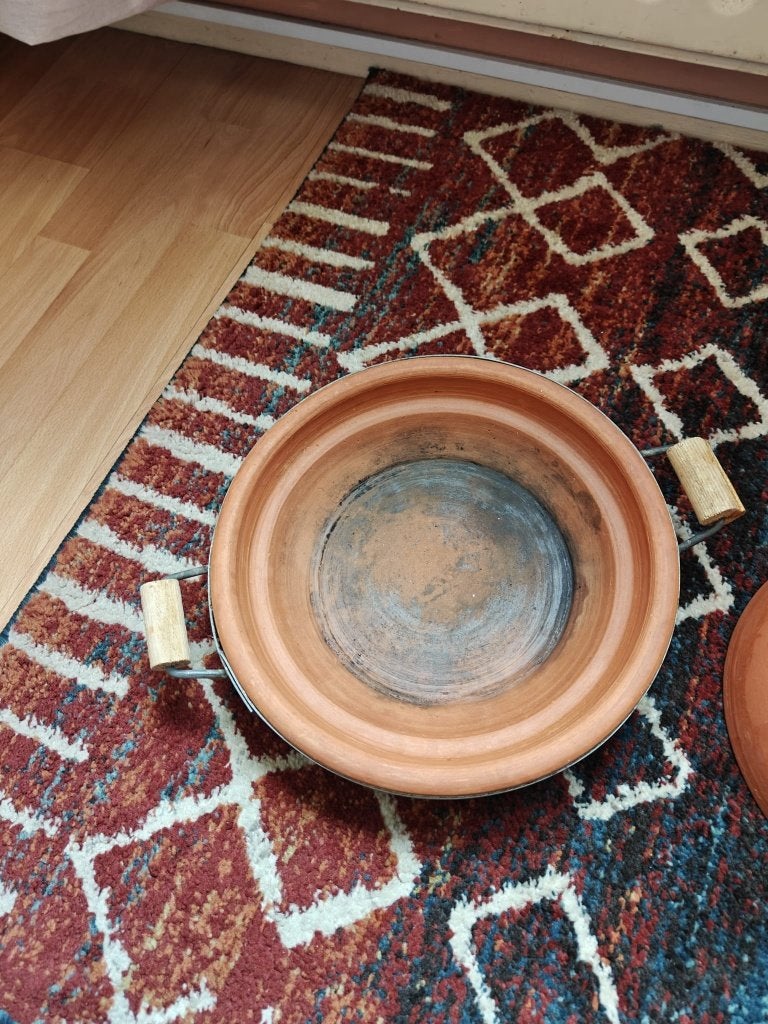 Traditionele Tajine - Aardewerk met Deksel, Huis en Inrichting, Keuken | Potten en Pannen, Ophalen, Overige materialen, Gebruikt