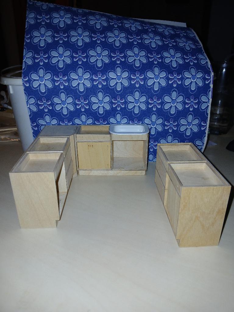 DIY keukenblokken om zelf af te maken schaal 1:12, Ophalen of Verzenden, Nieuw, Decoratie