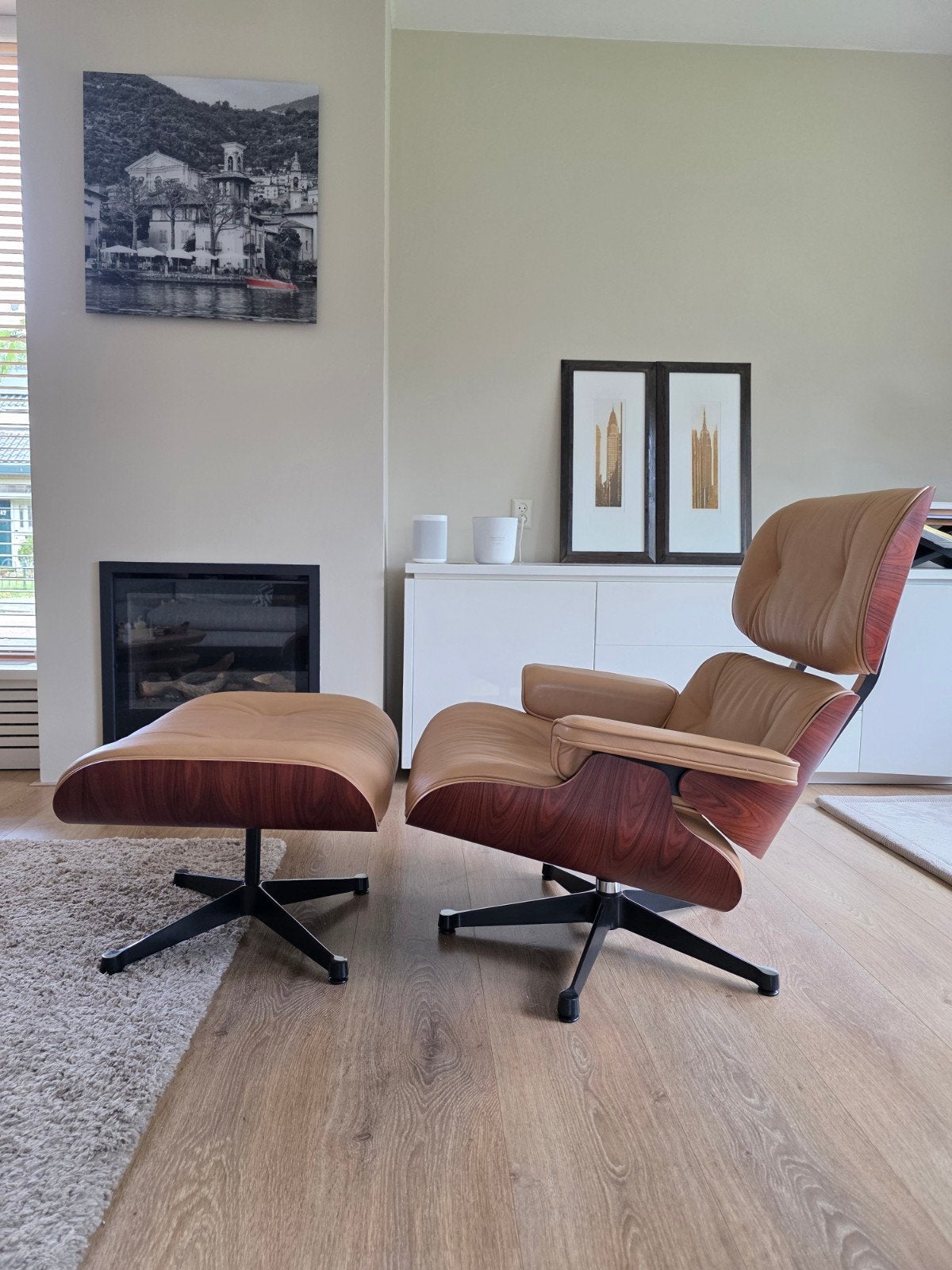 Vitra Eames lounge chair XL palissander showmodel, Ophalen of Verzenden, Leer
