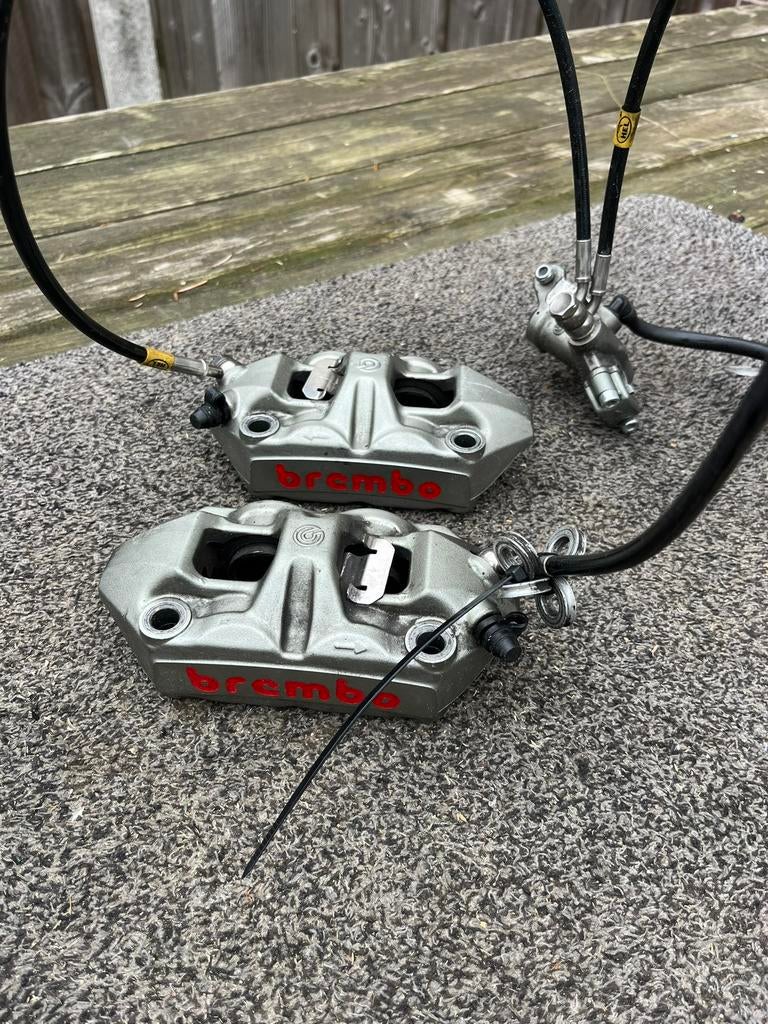 Brembo M4 Monoblock remklauwen van 848 1098 1198, Motoren, Onderdelen | Ducati, Ophalen of Verzenden, Gebruikt