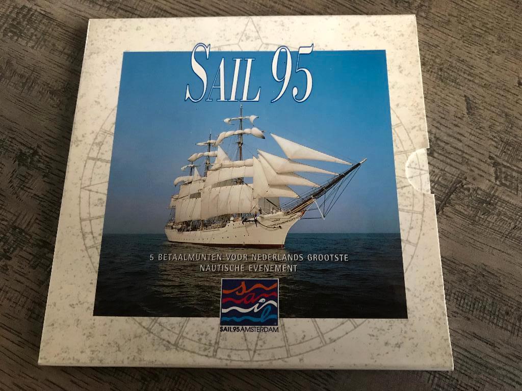 Betaalmunten sail Amsterdam 1995, 5 betaalmunten, Postzegels en Munten, Ophalen of Verzenden, Overige materialen