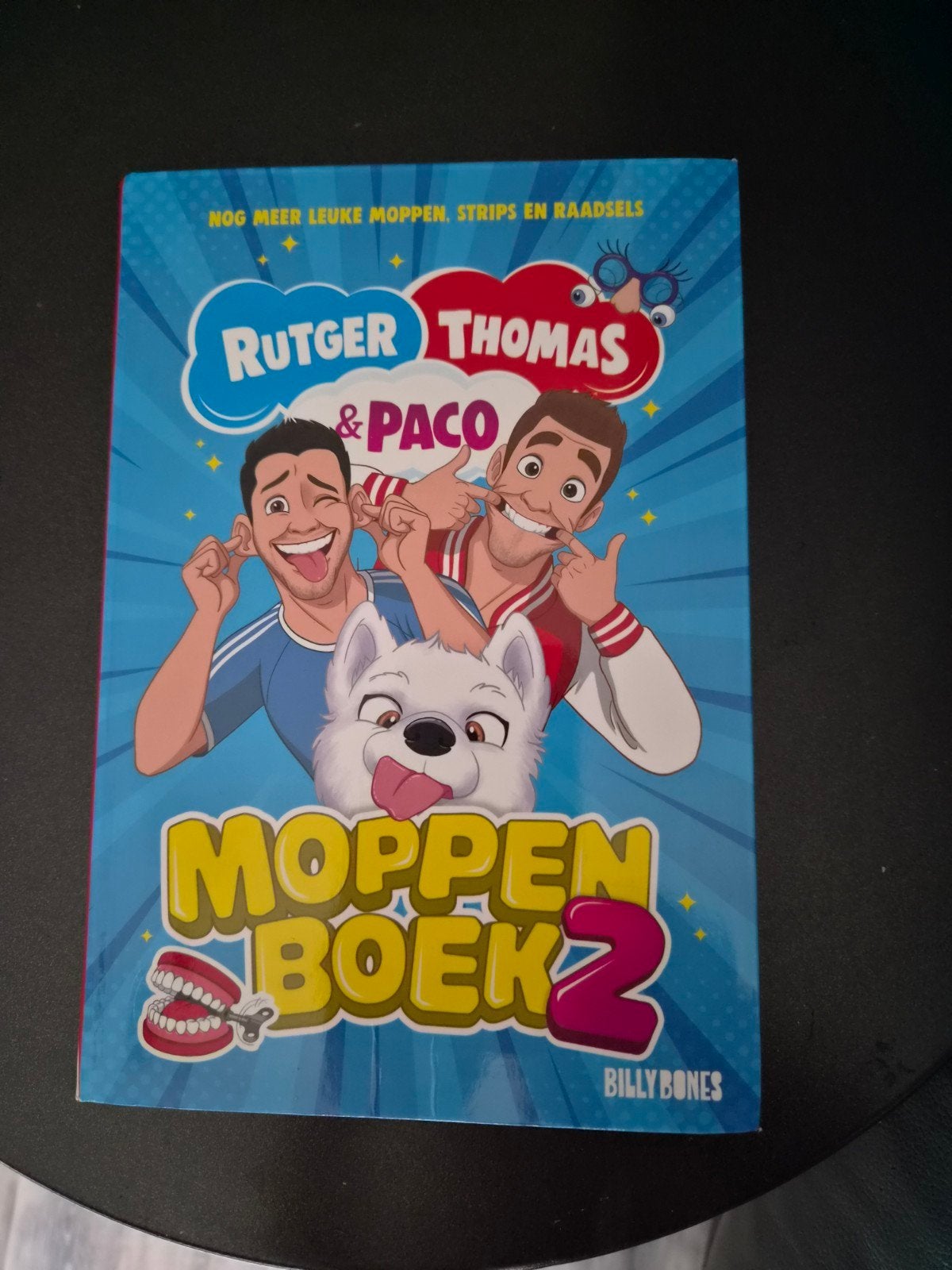 Rutger, Thomas & Paco Moppenboek 2 - Billy Bones, Boeken, Ophalen of Verzenden, Zo goed als nieuw, Rutger, Thomas & Paco, Moppen