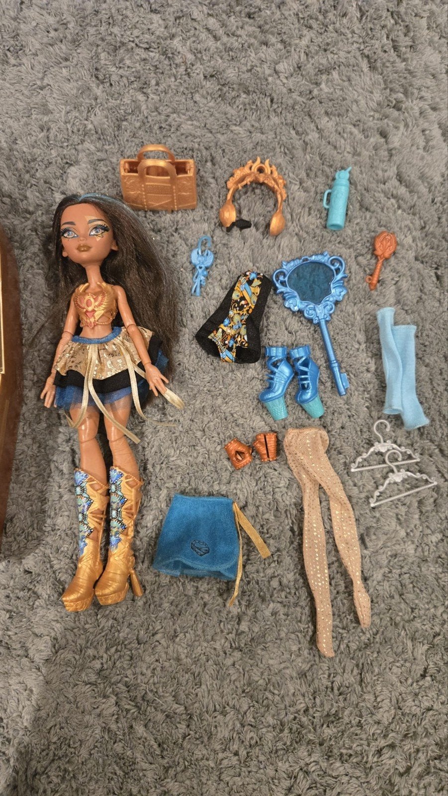 Monster High Cleo De Nile pop met accessoires en kleding, Kinderen en Baby's, Speelgoed | Poppen, Ophalen, Zo goed als nieuw, Overige typen