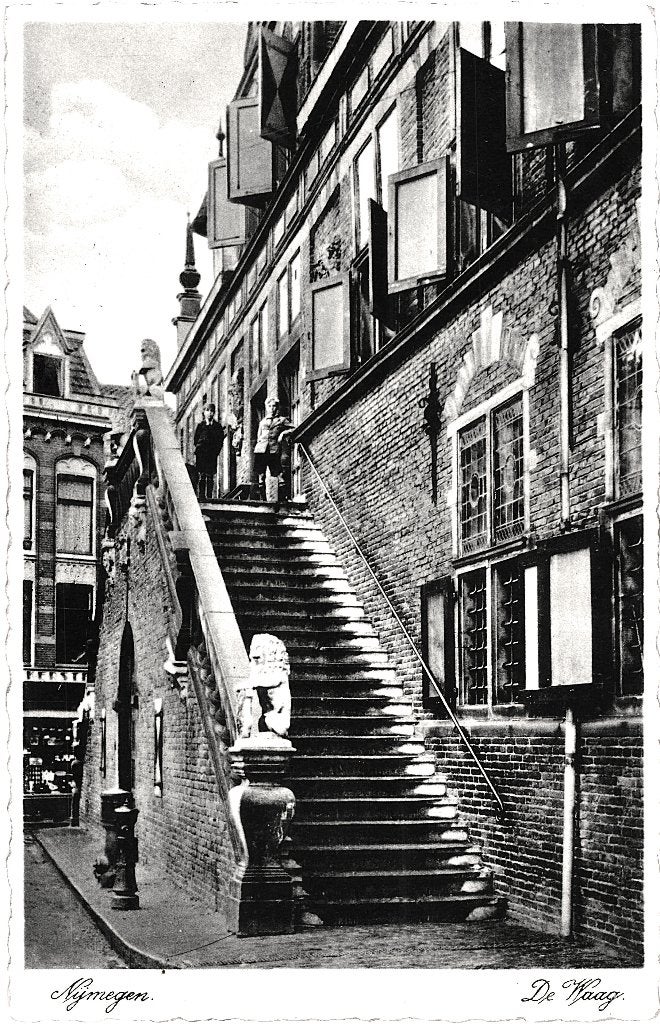 936069 Nijmegen de Waag Gld 1936 Gelopen met zegel, Ophalen of Verzenden, 1920 tot 1940, Gelopen, Gelderland