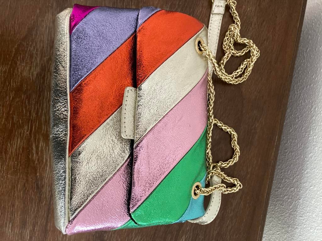 🐬✨🩷✨🩵✨💛✨🧡Nieuwe handtas echt leder goud, Ophalen of Verzenden, Nieuw, Handtas