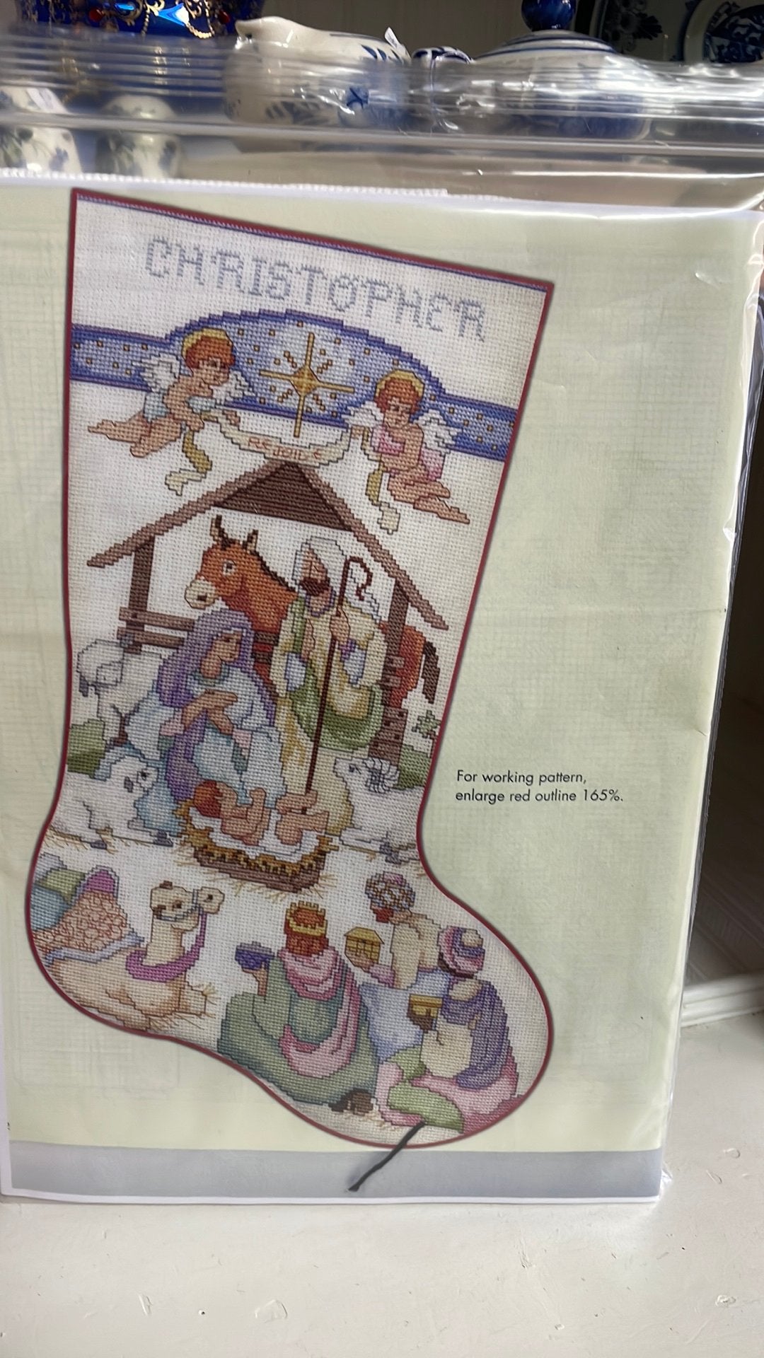 Borduurpskket kerstsok, Ophalen of Verzenden, Nieuw, Borduurpakket