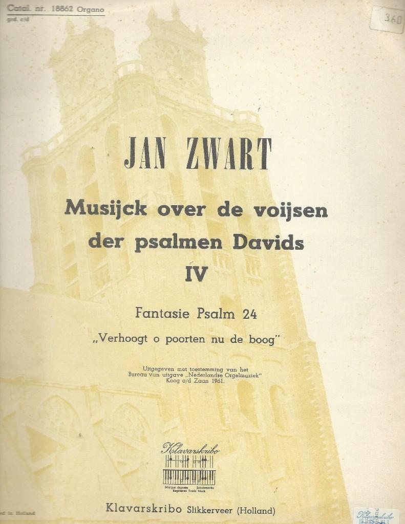 Jan Zwart Musijck over de Voijsen (klavarskribo) IV, Orgel, Gebruikt, Verzenden, Religie en Gospel