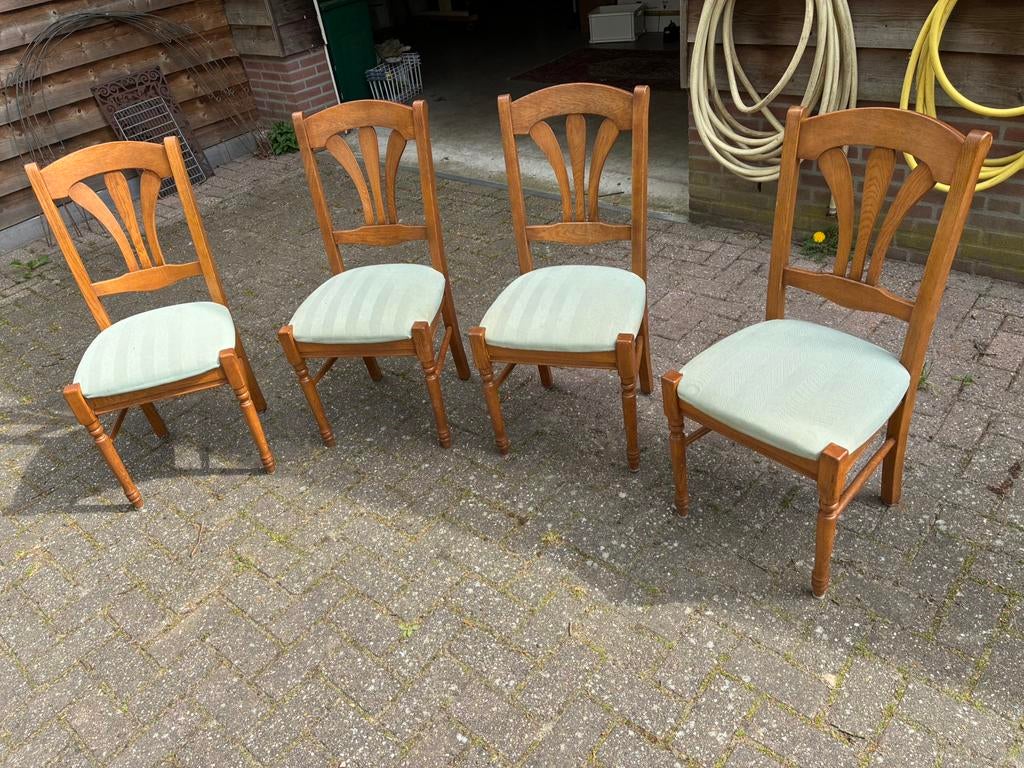 4 stoelen, Overige materialen, Gebruikt, Overige kleuren, Ophalen of Verzenden