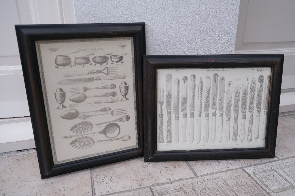 Wanddecoratie Bestek (2-delig), Ophalen, 48 cm, Vintage, Decoratieobject
