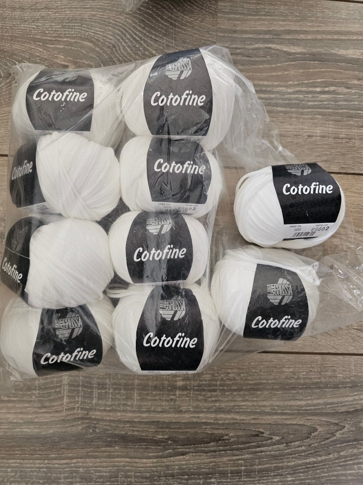 Lana Grossa Cotofine wit 10 bollen, Ophalen of Verzenden, Nieuw, Breien of Haken, Wol of Garen