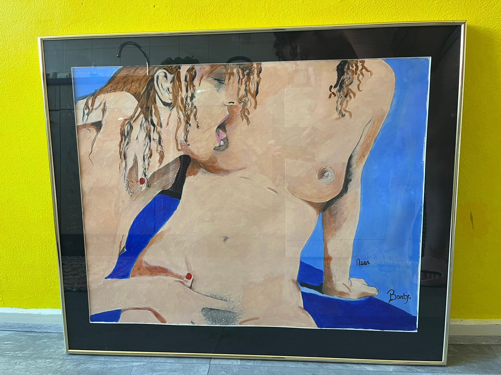 Erotisch naakt schilderij, Ophalen