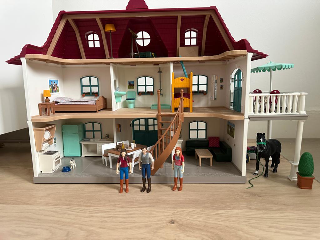 Schleich Horse Club Lakeside Landhuis en Stal 42551, Ophalen of Verzenden, Gebruikt, Poppenhuis