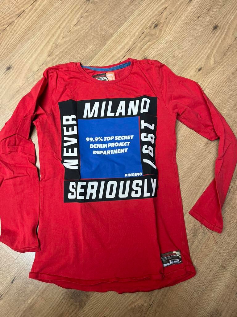 Mooi rood lange mouwen shirt, Ophalen of Verzenden, Zo goed als nieuw, Jongen, Shirt of Longsleeve