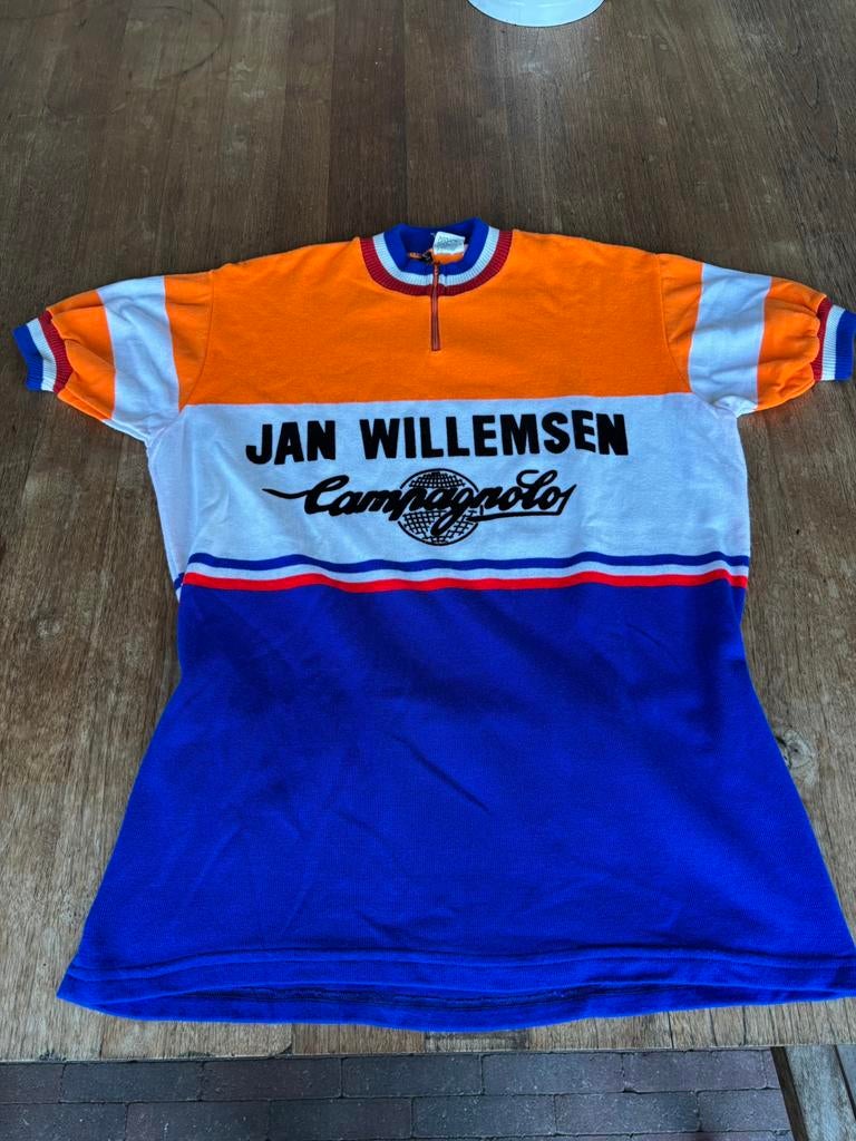 Wielertrui, Koerstrui, Jan Willemsen Campagnolo korte mouw, Fietsen en Brommers, Fietsaccessoires | Fietskleding, Ophalen of Verzenden