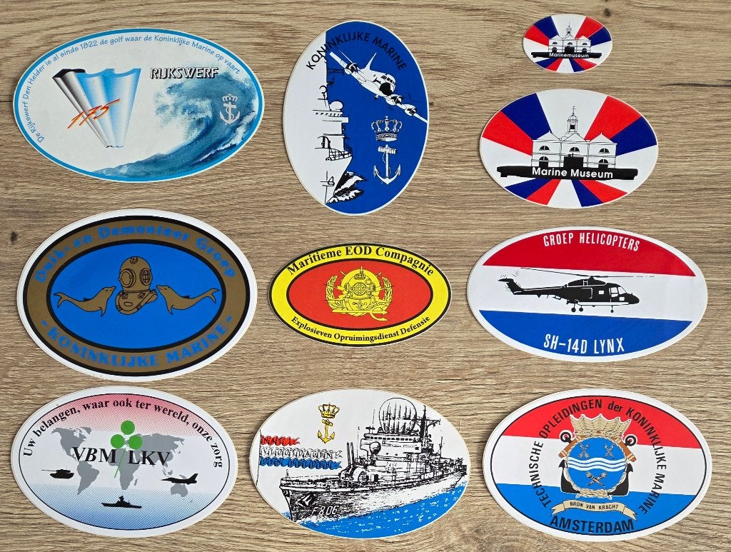 M25- Koninklijke Marine stickers, Ophalen of Verzenden, Nieuw, Meerdere stickers