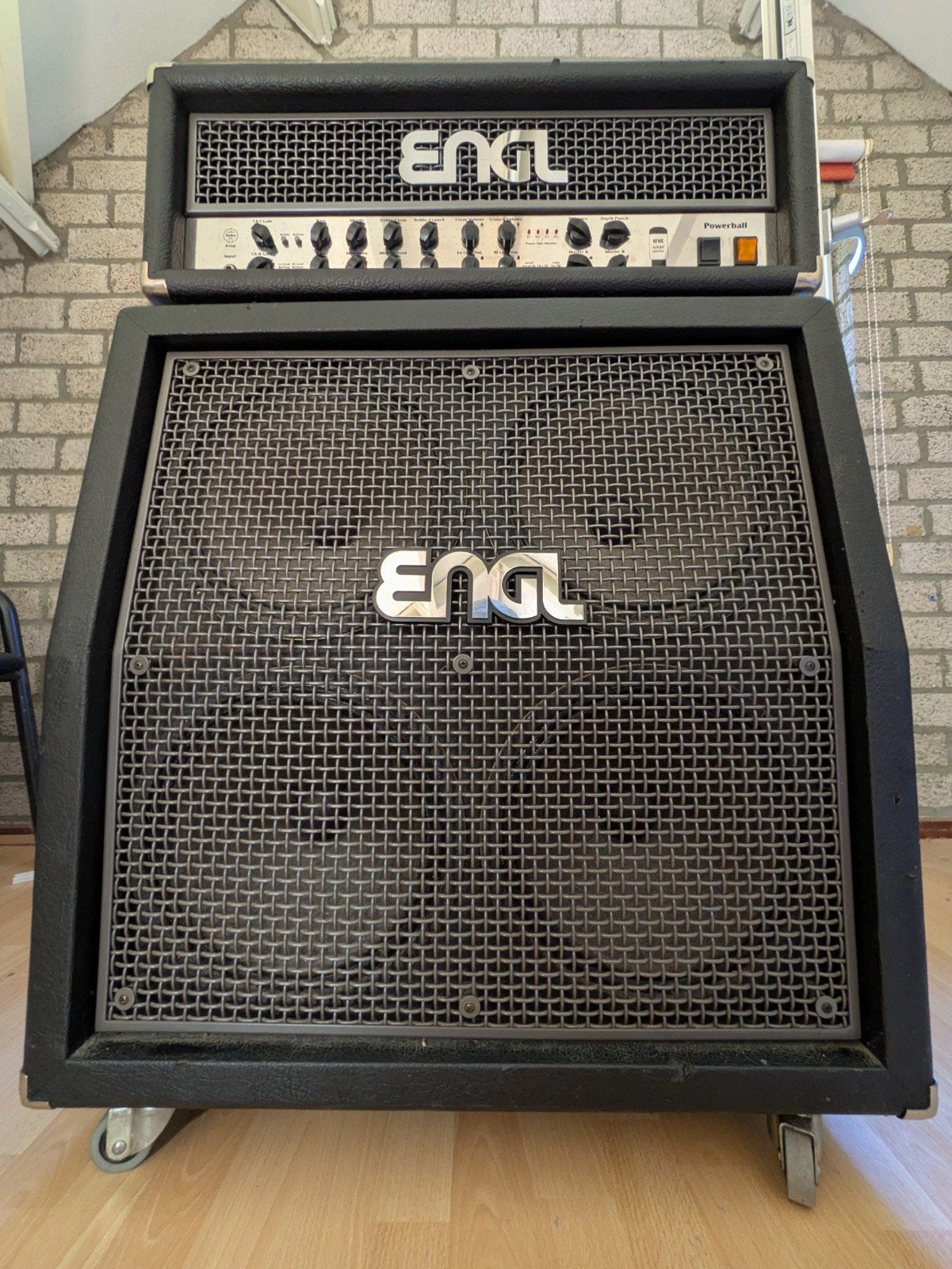 ENGL Powerball 100w head + 4x12 V30 cab + Z-5 footswitch, Ophalen of Verzenden, Gebruikt, Gitaar, 100 watt of meer
