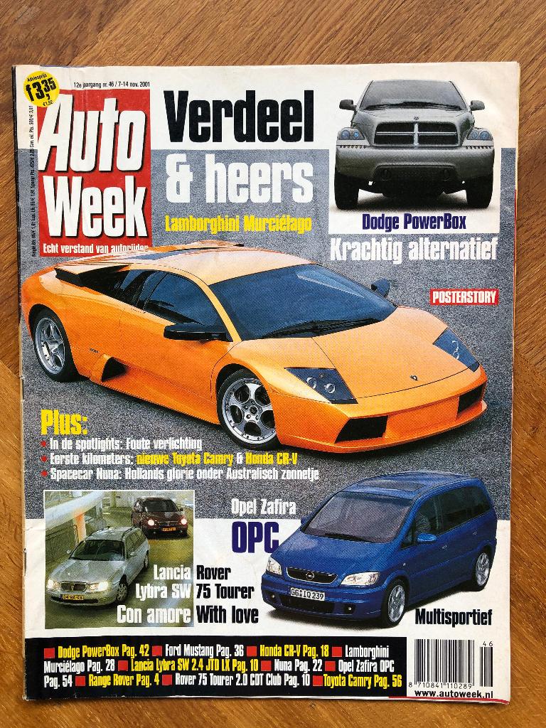 Autoweek nr. 46 2001, Verzenden, Zo goed als nieuw, Autoweek, Algemeen