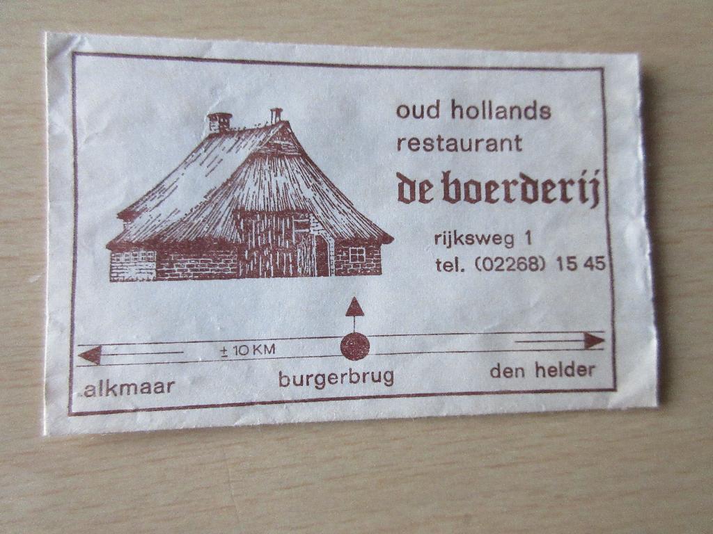 Burgerbrug, oud-holl. rest. De Boerderij, Verzenden, Nederland