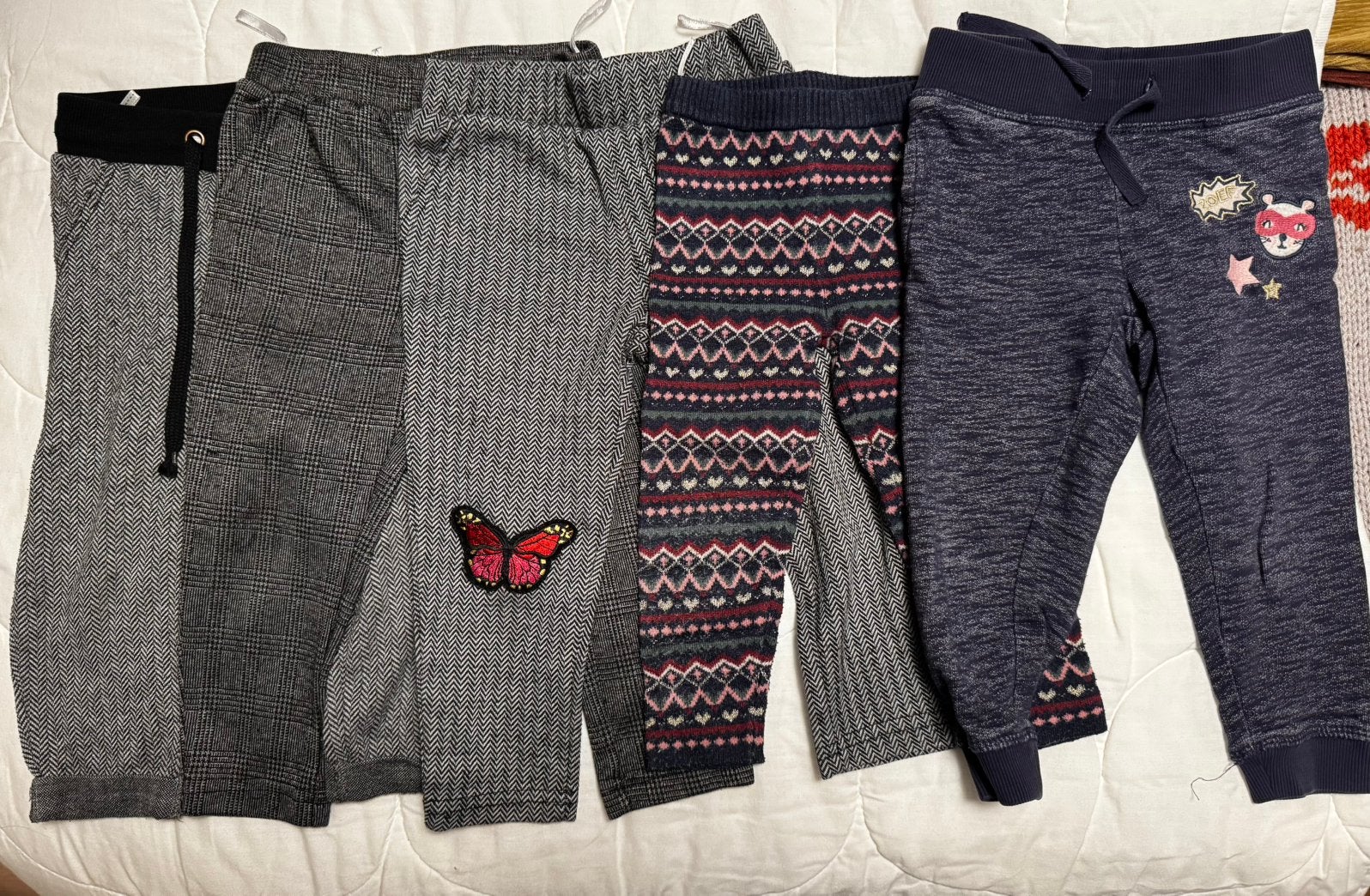 5 warme broeken maat 80 en 86, Kinderen en Baby's, Babykleding | Maat 86, Ophalen, Gebruikt, Jongetje of Meisje, Broekje