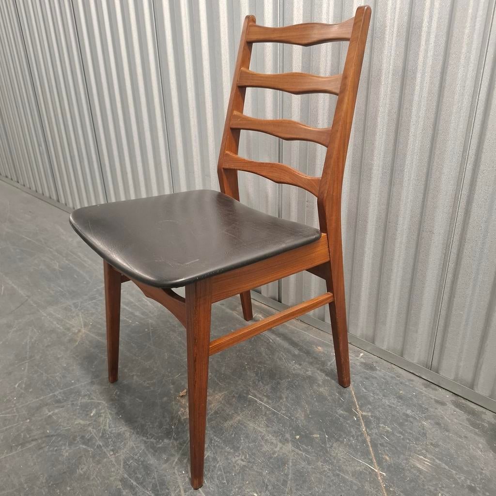 Vintage stoel ladderstoel eetkamerstoel bureaustoel, Ophalen, Zwart, Vintage design Mid Century jaren 30 40 50 60 70 ladderstoel