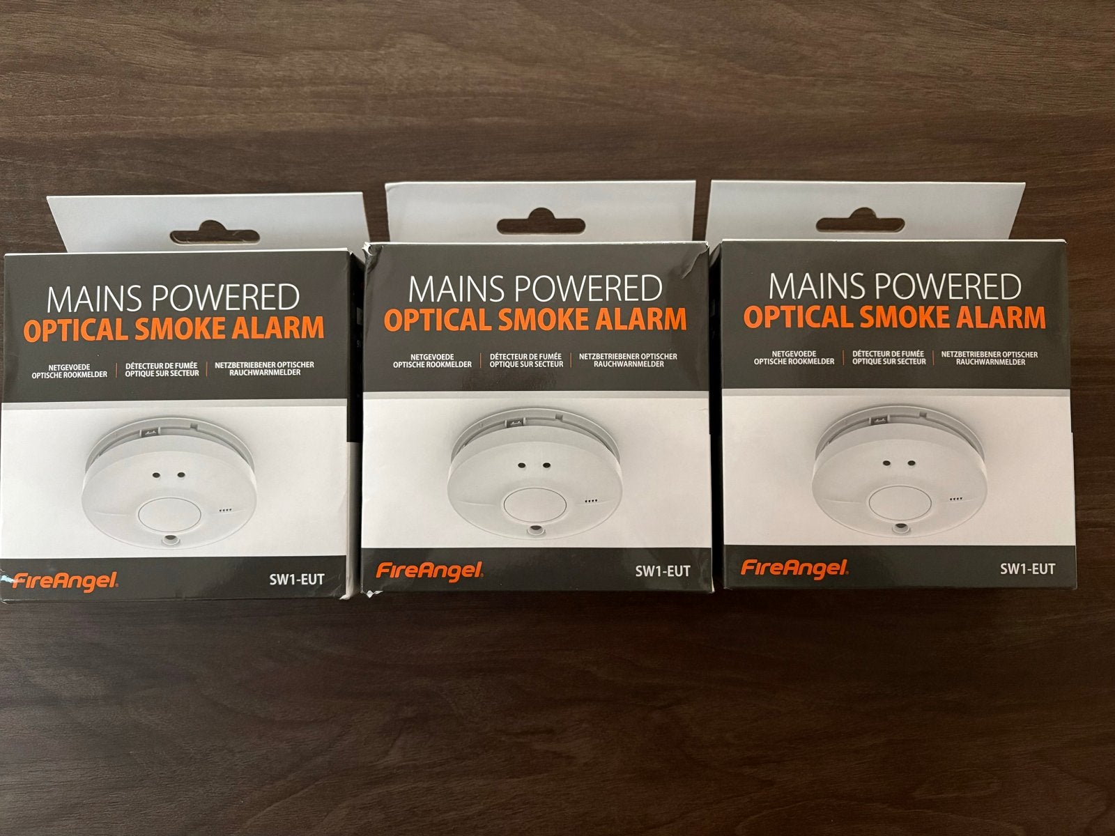 FireAngel SW1-EUT Optische Rookmelders (3 stuks) NIEUW, Ophalen, Nieuw, Detector, Sensor of Melder, Rook
