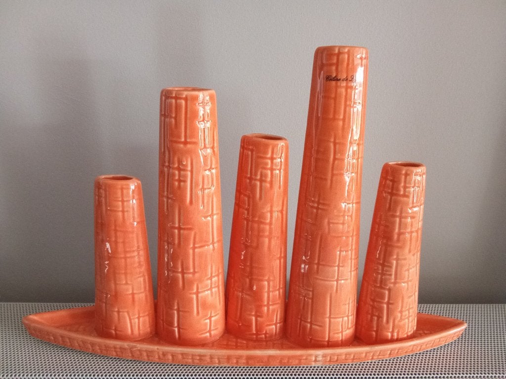 Vaas Celine de Lijs., Huis en Inrichting, 29 cm, Nieuw, Oranje, Ophalen of Verzenden