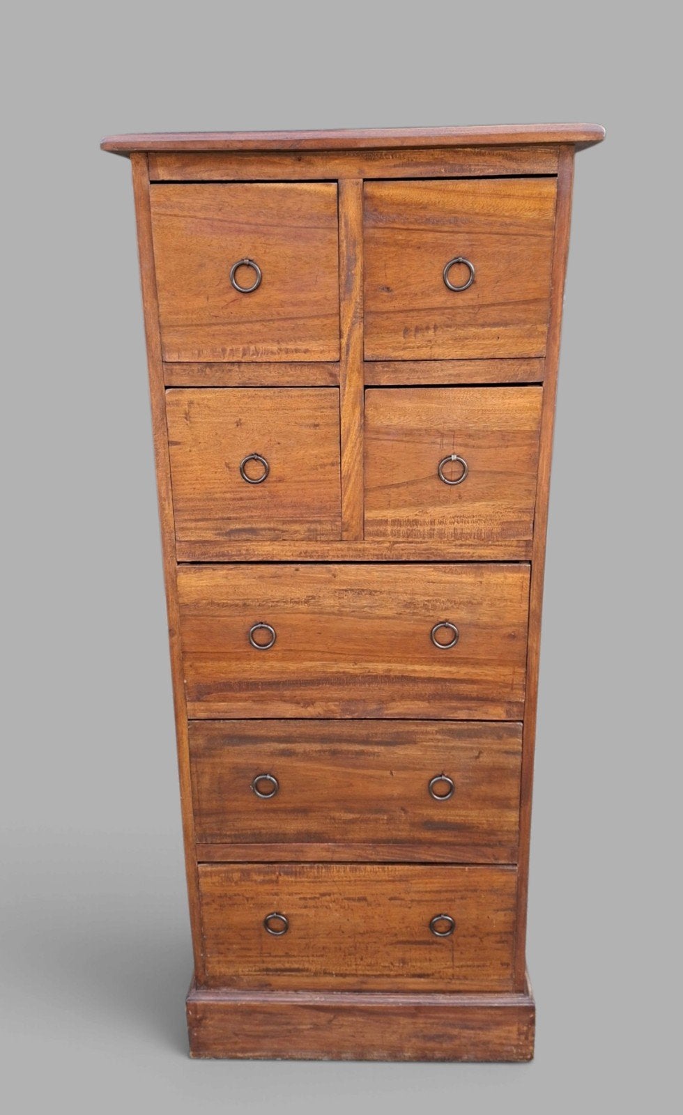 Teakhouten ladenkast, apothekerskast, archiefkast, Huis en Inrichting, Ophalen of Verzenden, 25 tot 50 cm, Minder dan 100 cm