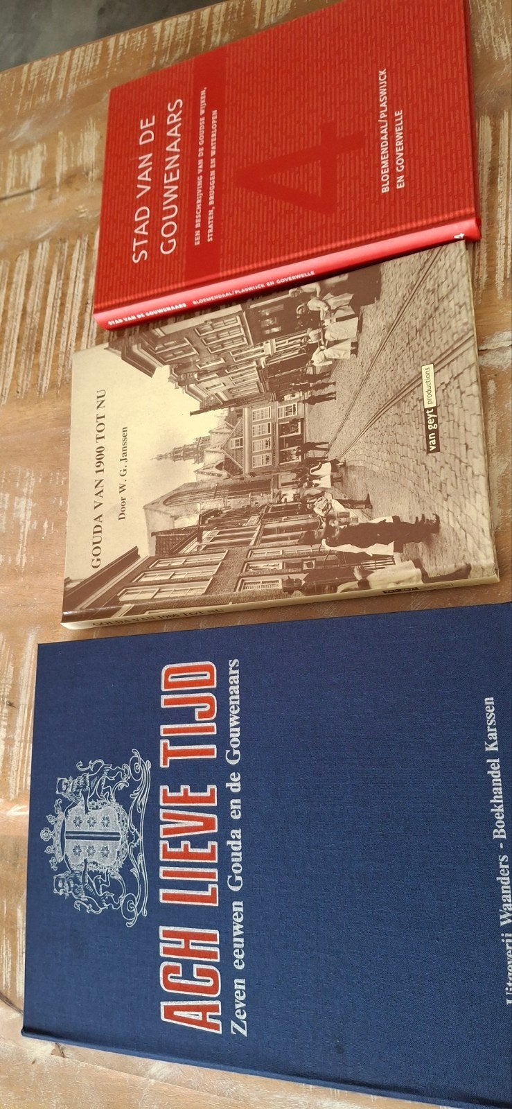 Historische boeken over Gouda: 3-delige collectie, Boeken, Ophalen of Verzenden, 19e eeuw, Zo goed als nieuw