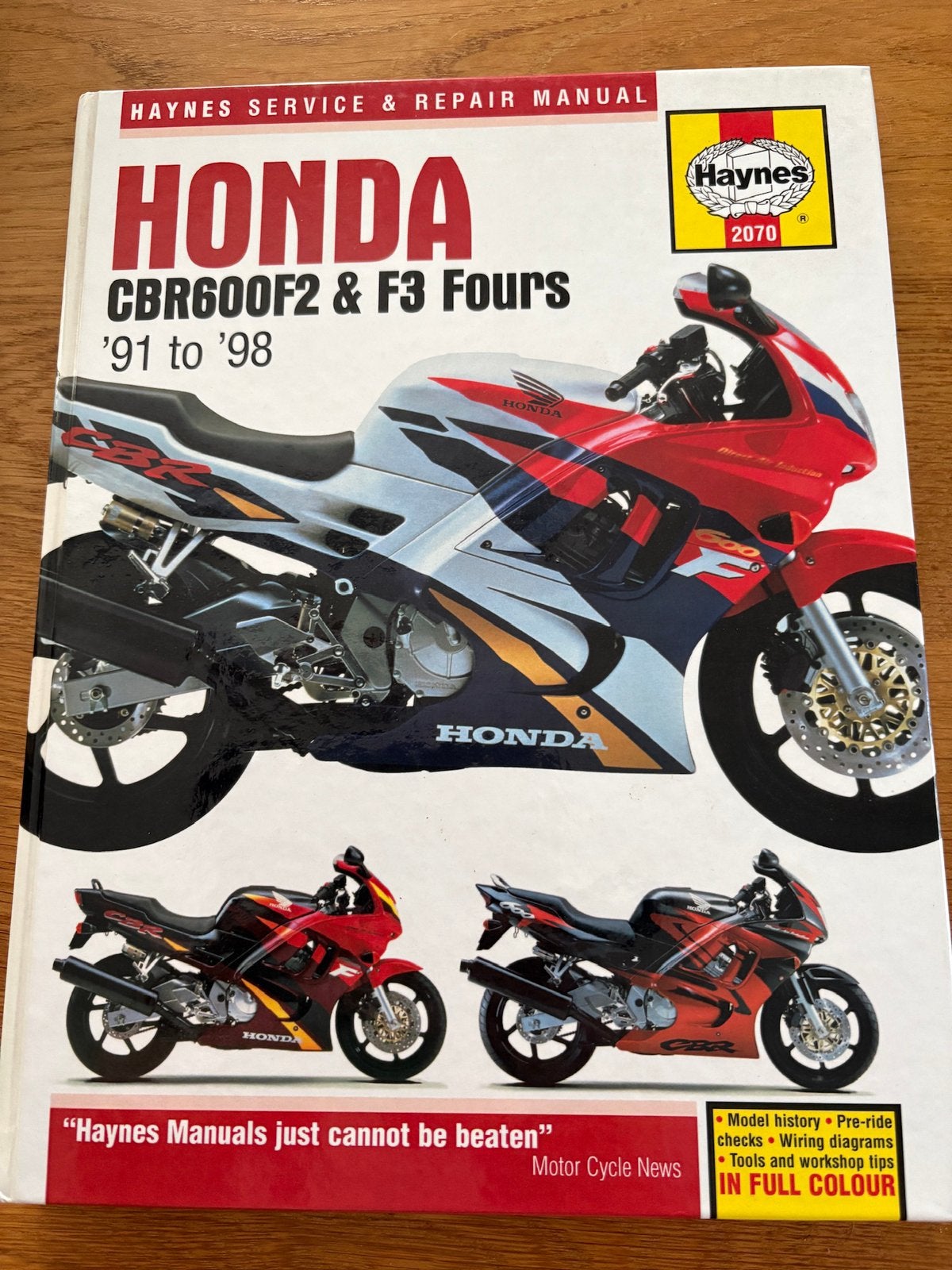 Onderhoudsboek Honda Cbr600F ‘91-‘98, Ophalen of Verzenden, Honda