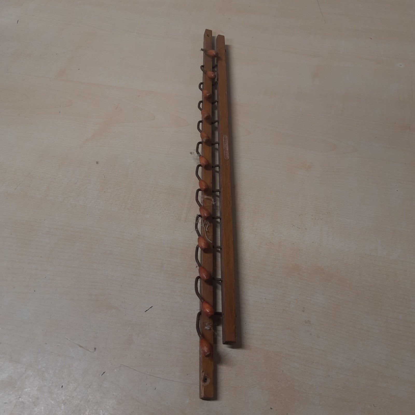 Vintage Fratelli Reguitti  houten stropdaskapstok met 12 ha, Ophalen of Verzenden, Gebruikt, Hout