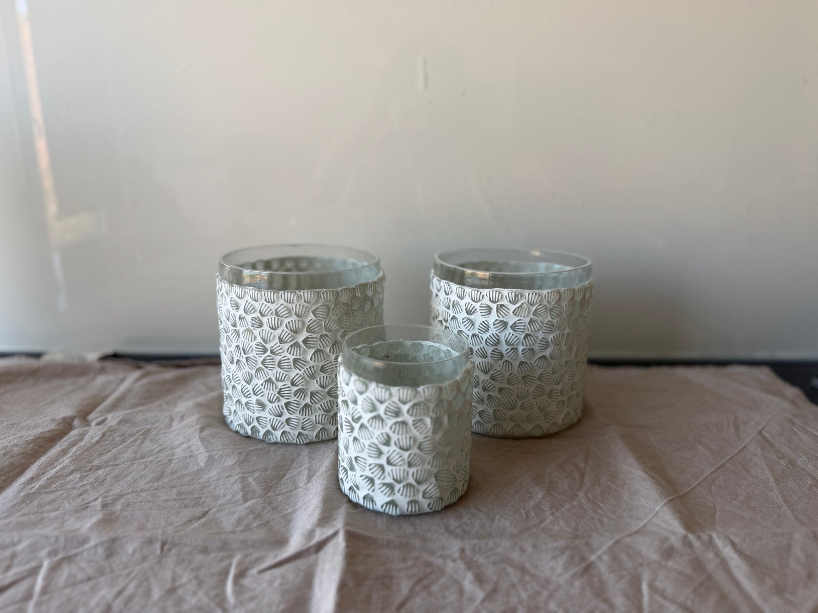 Riviera Maison Summer Shell Votive - Set van 3, Gebruikt, Ophalen of Verzenden, Modern, Wit