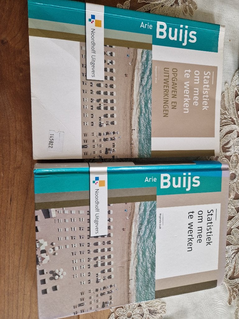 Statistiek om mee te werken, Boeken, Arie Buijs, Zo goed als nieuw, Beta, HBO