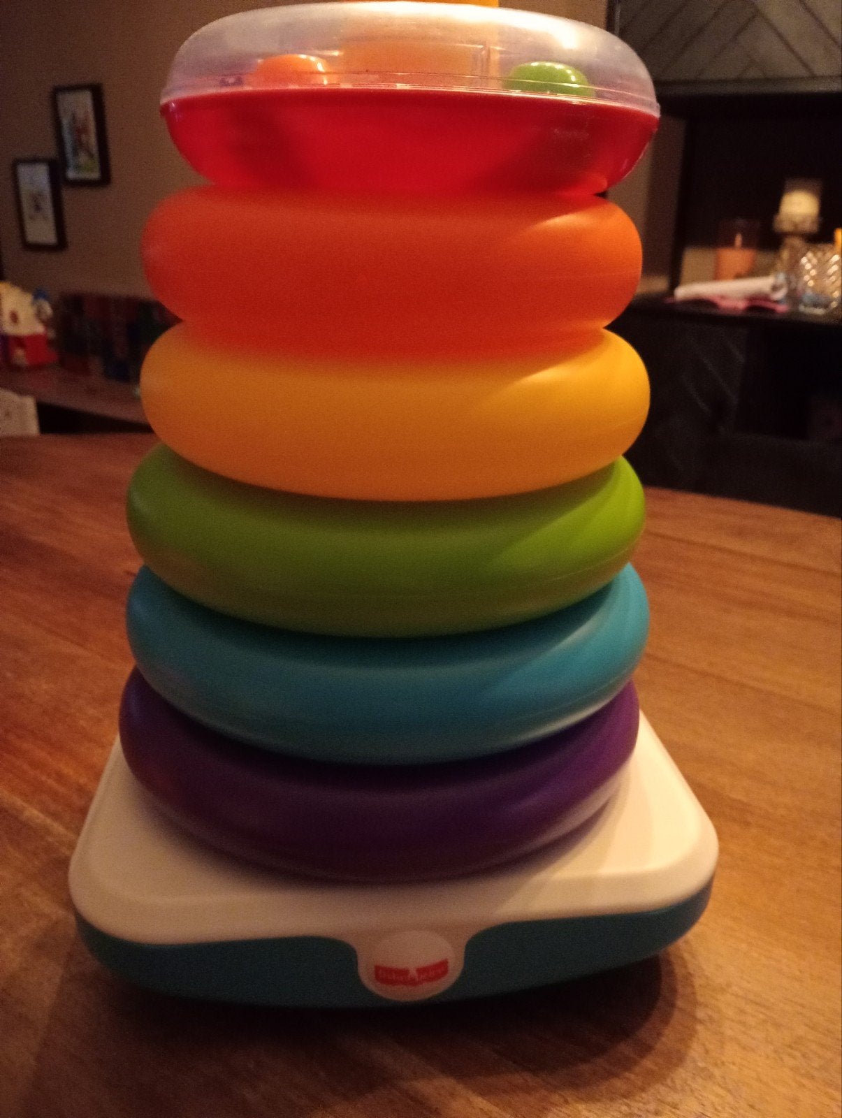 Grote Fisher-Price Stapeltoren met Rammelaars, Ophalen, Zo goed als nieuw, Overige typen, Met geluid