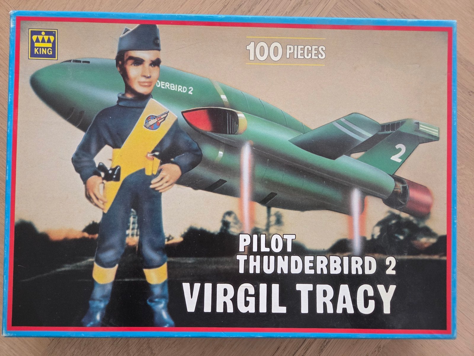 Vintage King Puzzel Virgil Tracy Thunderbird 2 (100 stukjes), Ophalen of Verzenden