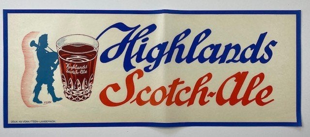 poster Highlands Scotch-Ale, Ophalen of Verzenden, Zo goed als nieuw, A1 t/m A3