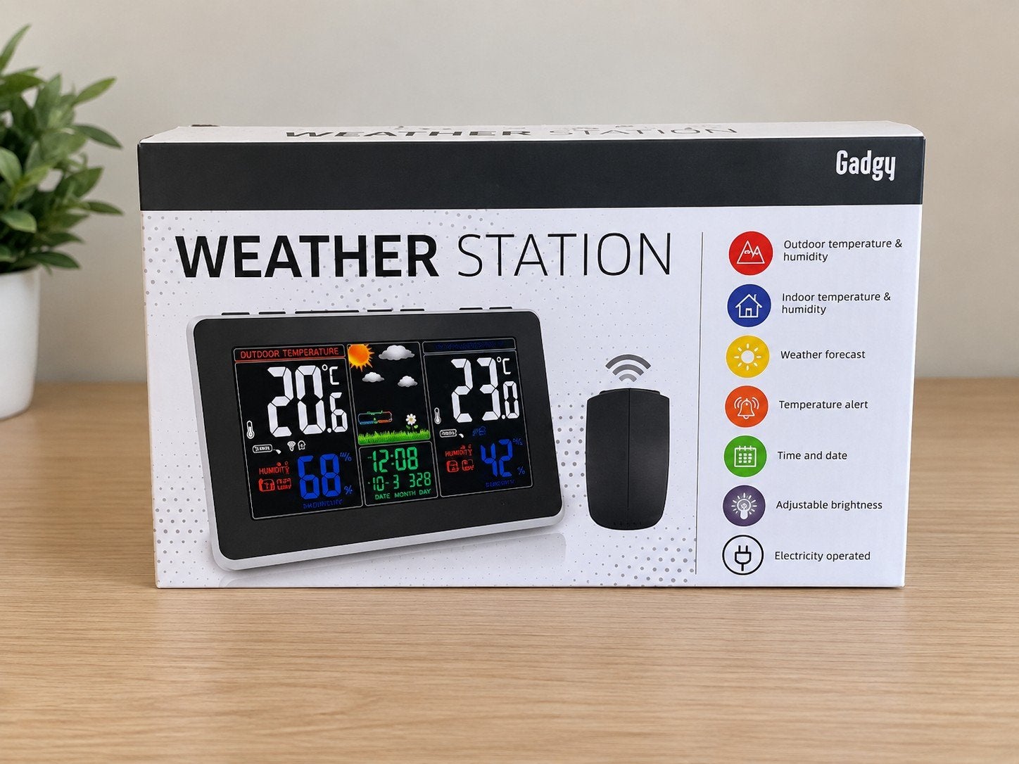 Nieuw in doos: Gadgy Digitaal Weerstation met Buitensensor, Ophalen of Verzenden, Nieuw