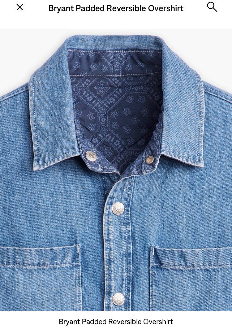 Levi’s Bryant padded overshirt overhemd jas als nieuw, Ophalen of Verzenden, Zo goed als nieuw