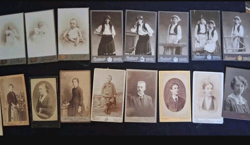 82 Carte de Visite antieke portretfoto's, Ophalen, Voor 1940, Foto