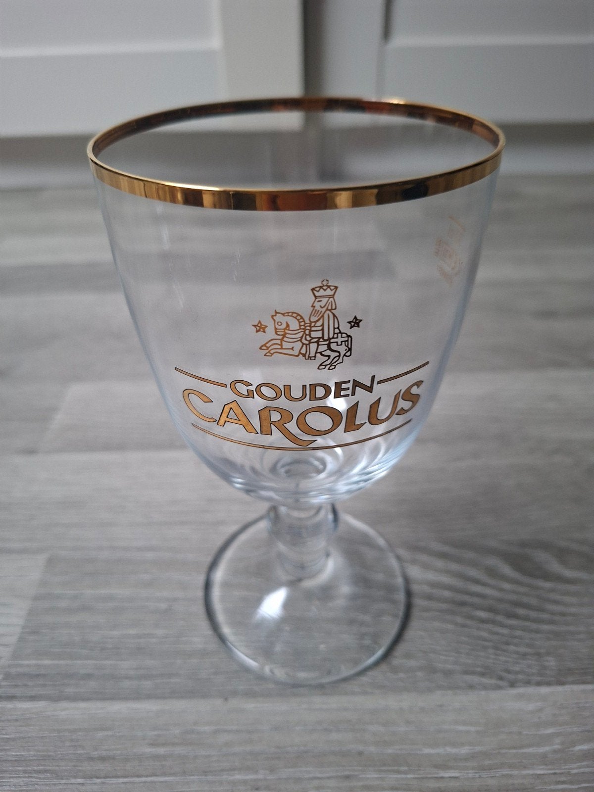 Gouden Carolus bierglas met gouden rand, Ophalen of Verzenden