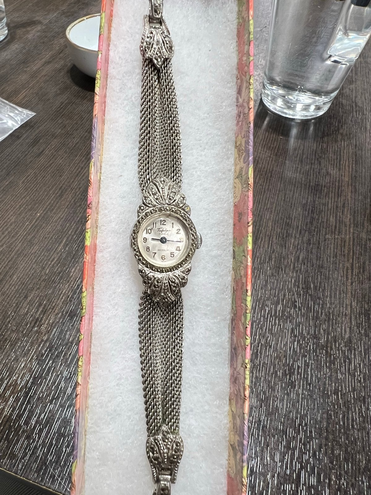 Prachtige Antieke Zilveren Polshorloge met Gevlochten Band, Sieraden, Tassen en Uiterlijk, Overige merken, Met bandje, 1900 tot 1930