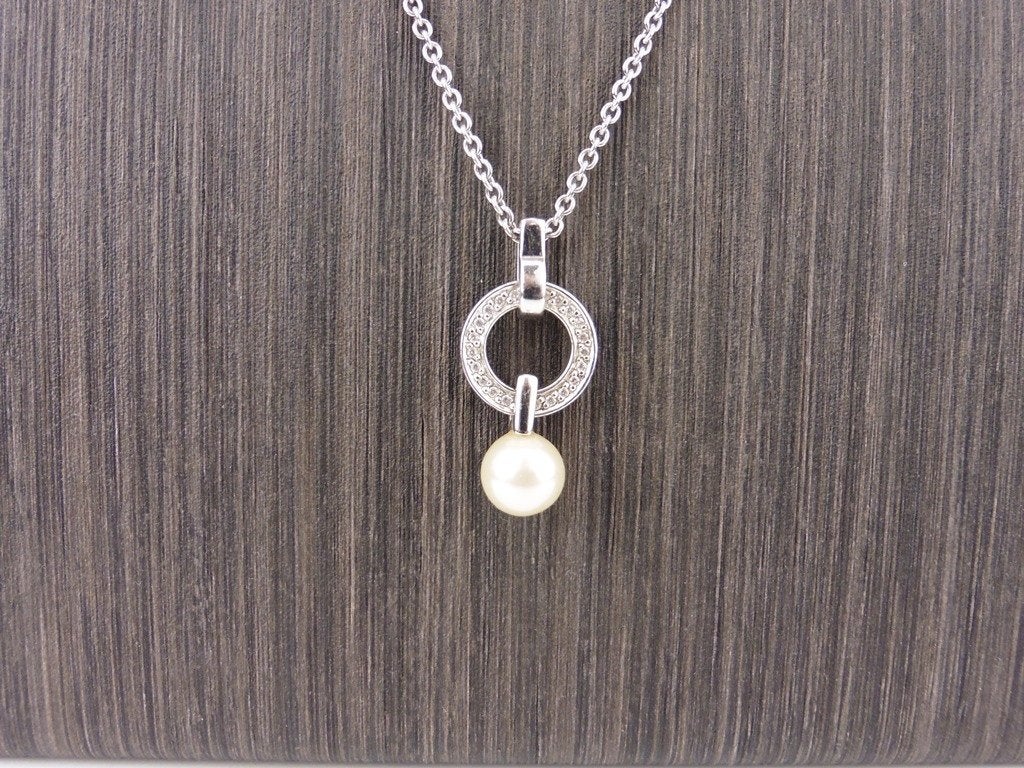 Zilveren Viventy collier met hanger                       Z9, Gebruikt, Overige voorstellingen, ., Ophalen of Verzenden