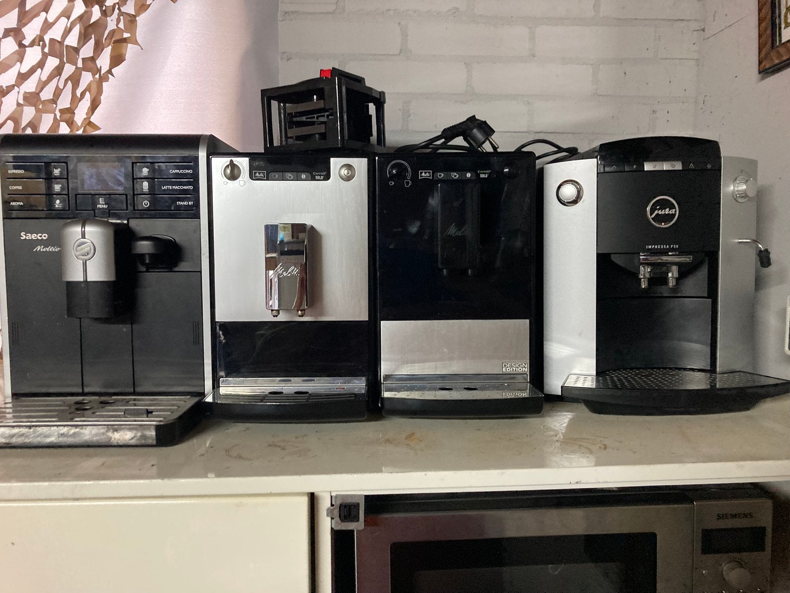 4 x koffiemachine klein defect, Ophalen, Koffiemachine