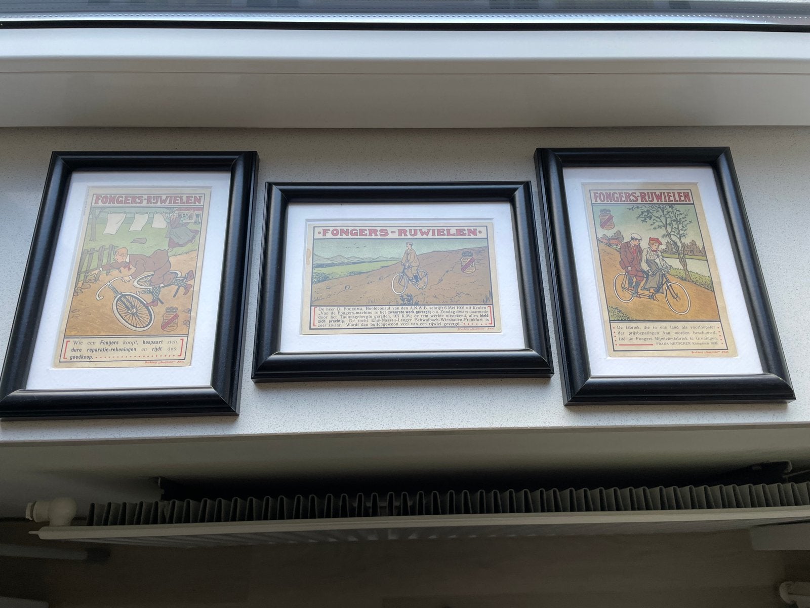 Fraaie set ingelijste Fongers ansichtkaarten, Ophalen of Verzenden, Voor 1920