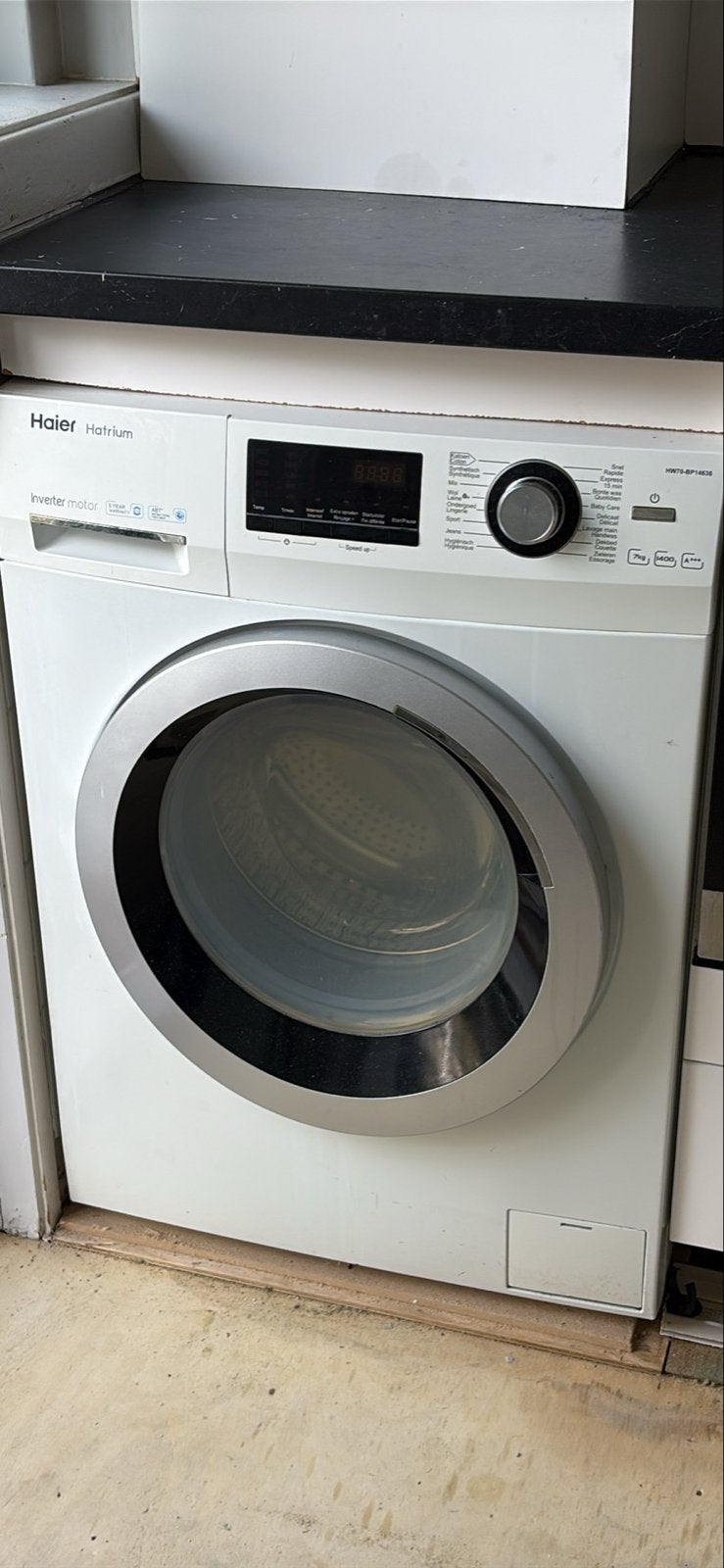 Haier Hatrium Wasmachine - ophalen rivierenbuurt, Gebruikt, Ophalen of Verzenden, Voorlader, 85 tot 90 cm