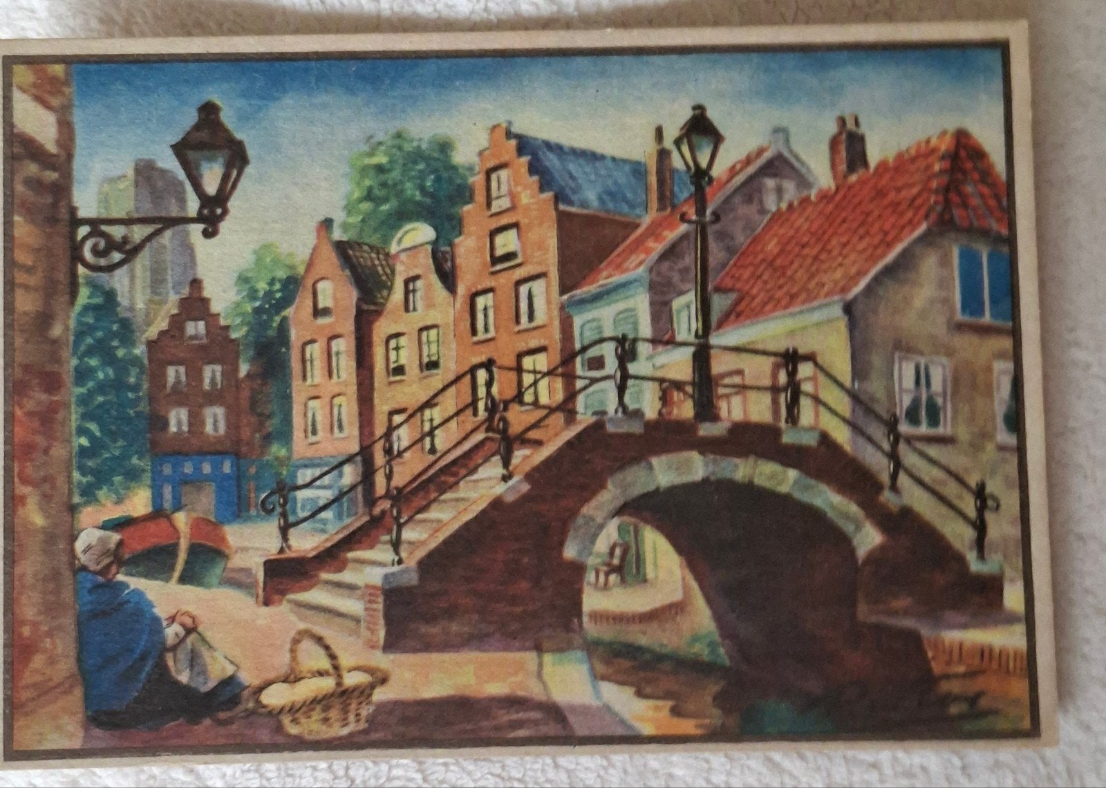 kunst dikke kaart  jules verstraeten Brugge  1903 - 1976, Verzamelen, Ophalen of Verzenden, Voor 1920