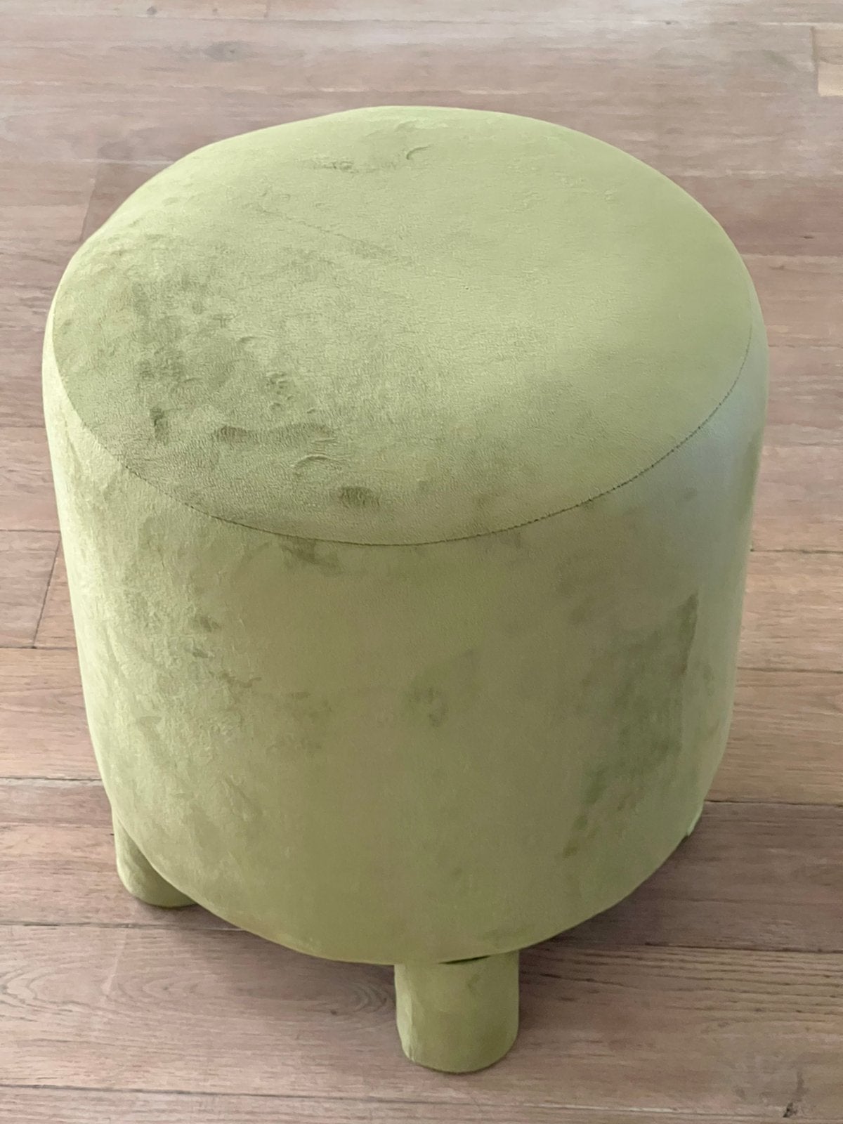 Poef in prima staat kleur groen, Ophalen, Zo goed als nieuw, Overige materialen