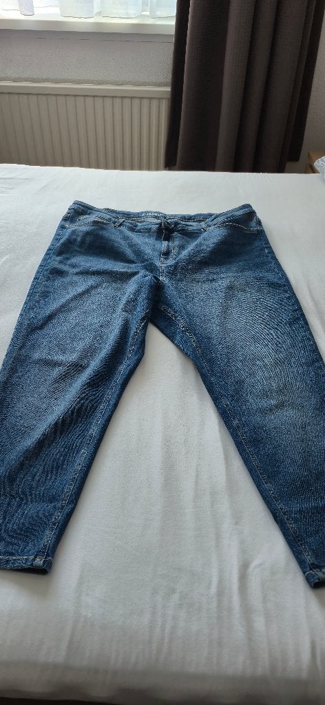 Jackie Jeans Miss Etam Slim fit Maat 52 lengte 28, Kleding | Dames, Blauw, Overige jeansmaten, Nieuw, Ophalen of Verzenden