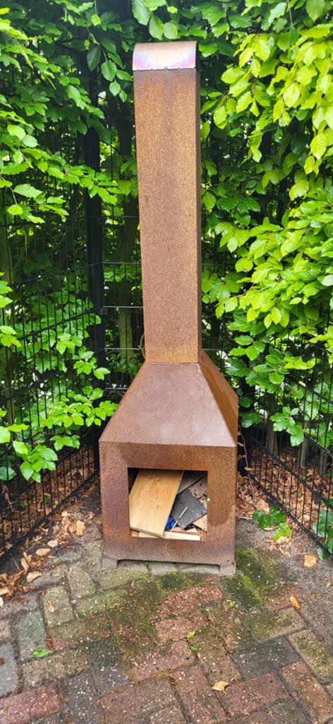 Stalen buiten kachel., Huis en Inrichting, Kachels, Ophalen, Hout, Houtkachel